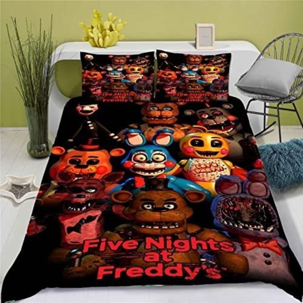 Five Nights at Freddy's Anime Double Full Duvet Bedding Set 3D Digital Print